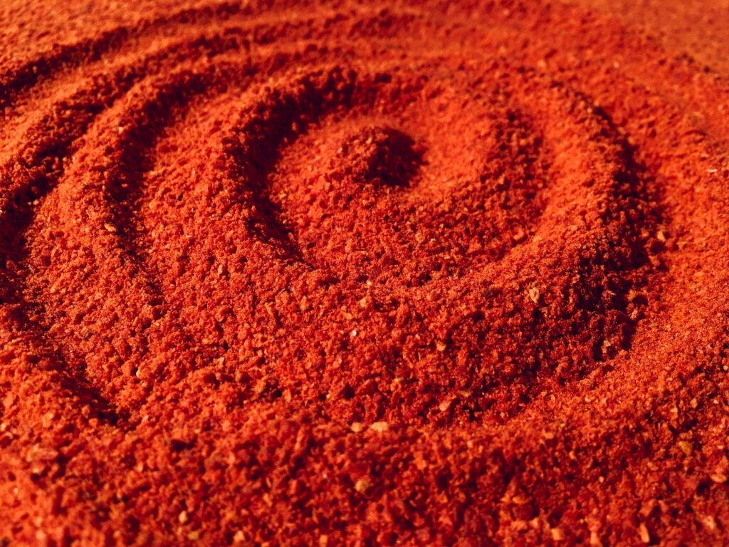 Bhiwapur GI-tagged red chilli powder — deep red, coarse-ground, single-origin